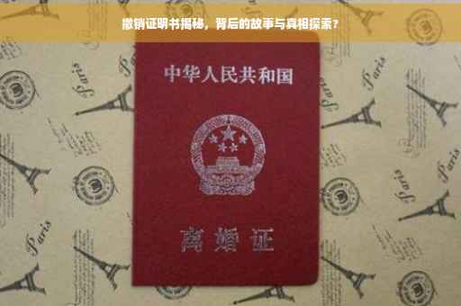 撤销证明书揭秘，背后的故事与真相探索?