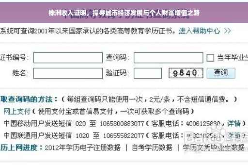 株洲收入证明，探寻城市经济发展与个人财富增值之路