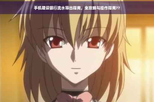 手机建设银行流水导出指南，全攻略与操作指南??