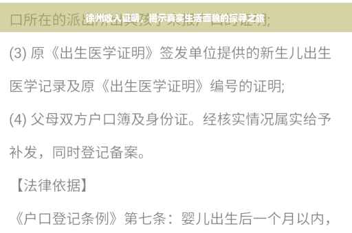 徐州收入证明，揭示真实生活面貌的探寻之旅