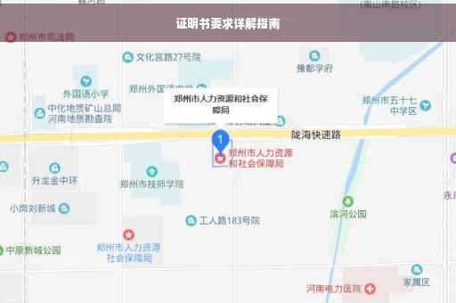 证明书要求详解指南