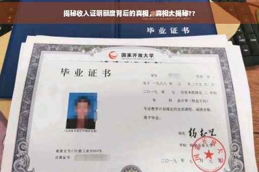 揭秘收入证明额度背后的真相，真相大揭秘??