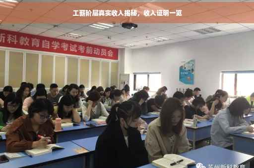 工薪阶层真实收入揭秘，收入证明一览