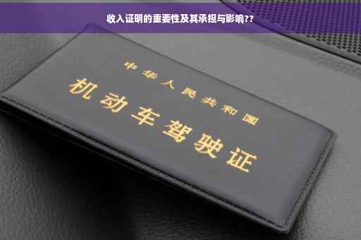 收入证明的重要性及其承担与影响??