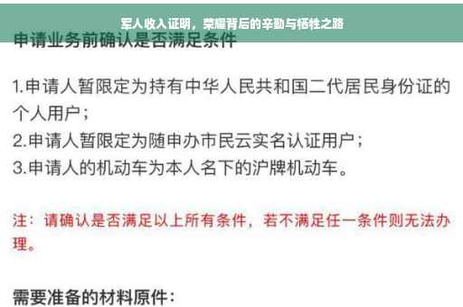 军人收入证明，荣耀背后的辛勤与牺牲之路