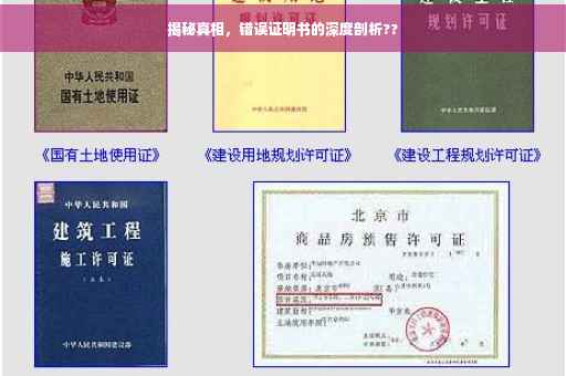 揭秘真相，错误证明书的深度剖析??