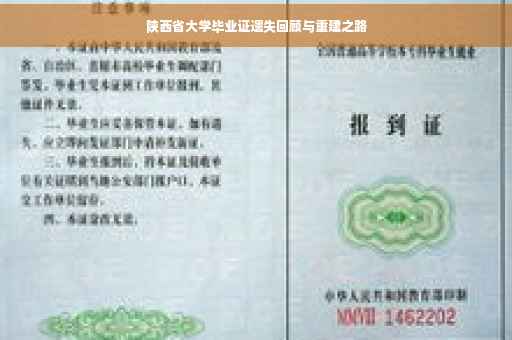 陕西省大学毕业证遗失回顾与重建之路
