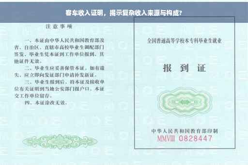 客车收入证明，揭示复杂收入来源与构成?