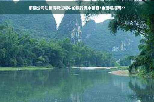 解读公司注销清税过程中的银行流水核查?全流程指南??