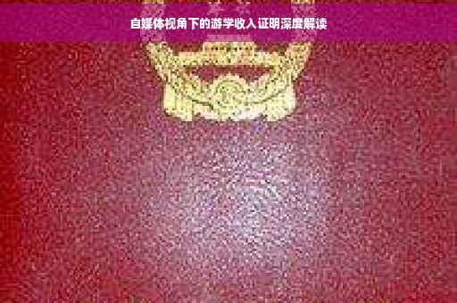 自媒体视角下的游学收入证明深度解读
