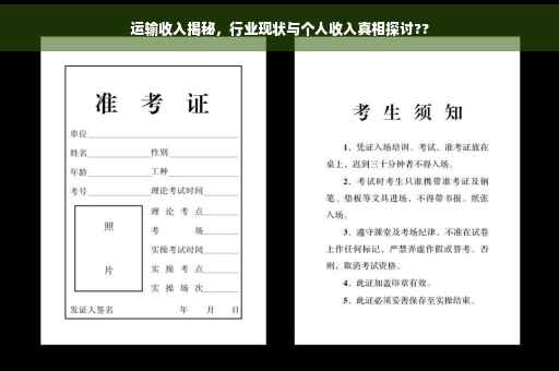 运输收入揭秘，行业现状与个人收入真相探讨??