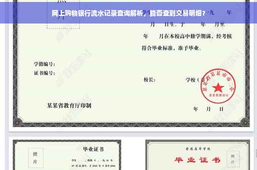 网上购物银行流水记录查询解析，能否查到交易明细？
