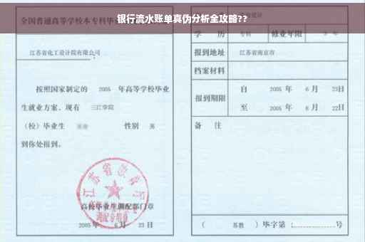 银行流水账单真伪分析全攻略??
