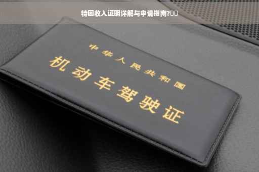 特困收入证明详解与申请指南?⚡️