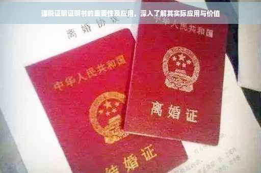 课税证明证明书的重要性及应用，深入了解其实际应用与价值