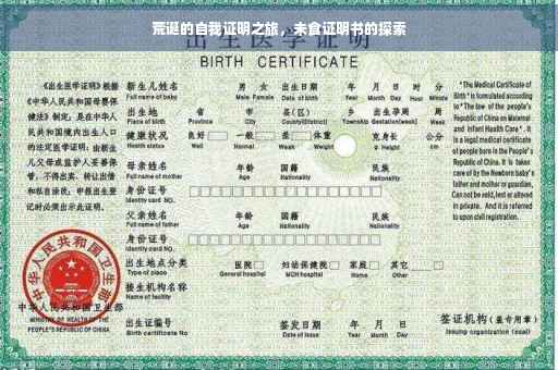 荒诞的自我证明之旅，未食证明书的探索