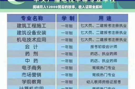 揭秘月入12000背后的故事，收入证明全解析