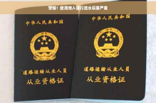 警惕！使用他人银行流水后果严重