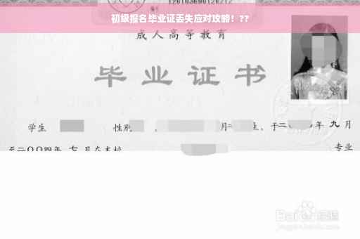 初级报名毕业证丢失应对攻略！??