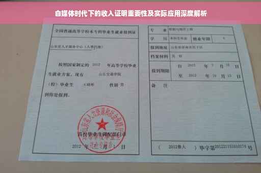 自媒体时代下的收入证明重要性及实际应用深度解析 自媒体时代下的收入证明重要性及实际应用深度解析