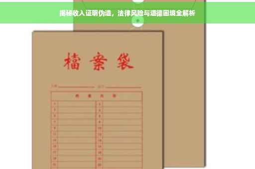 揭秘收入证明伪造，法律风险与道德困境全解析