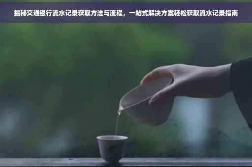 揭秘交通银行流水记录获取方法与流程，一站式解决方案轻松获取流水记录指南