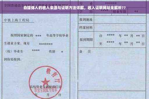 自媒体人的收入来源与证明方法详解，收入证明网址全解析??