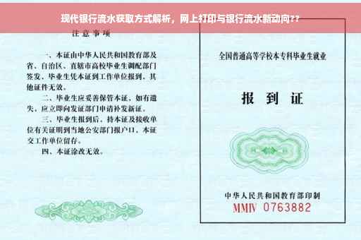 现代银行流水获取方式解析，网上打印与银行流水新动向??