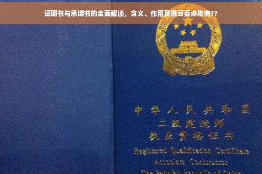 证明书与承诺书的全面解读，含义、作用及撰写要点指南??