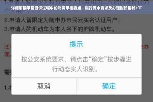 详细解读申请低保过程中的财务审核要点，银行流水要求及办理时长揭秘?⚡️
