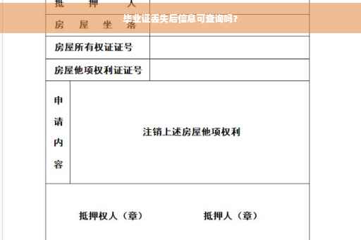 毕业证丢失后信息可查询吗？