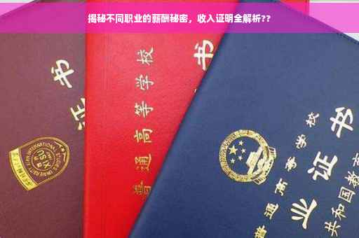 揭秘不同职业的薪酬秘密，收入证明全解析??