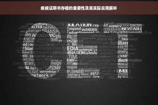 疾病证明书存根的重要性及其实际应用解析