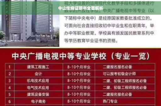 中山生病证明书全面解析