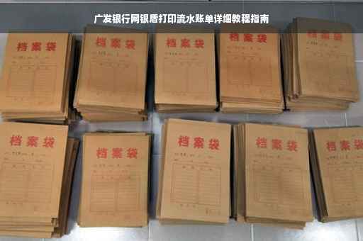 广发银行网银盾打印流水账单详细教程指南