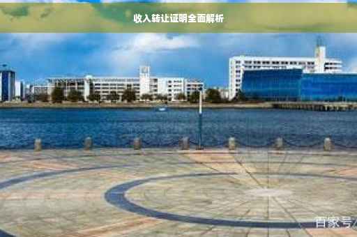 收入转让证明全面解析