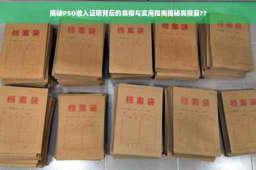 揭秘PSD收入证明背后的真相与实用指南揭秘真相篇??