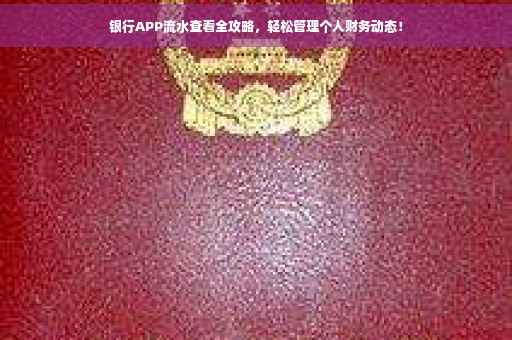 银行APP流水查看全攻略，轻松管理个人财务动态！