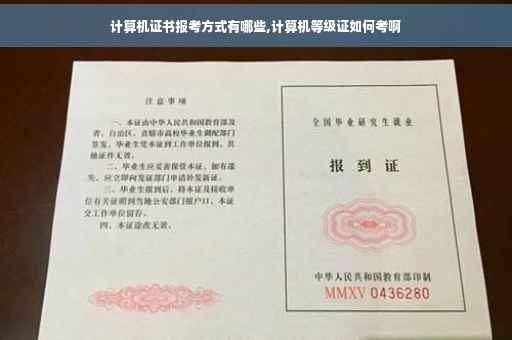 计算机证书报考方式有哪些,计算机等级证如何考啊