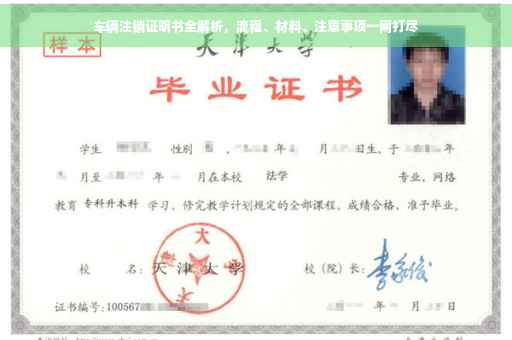 车辆注销证明书全解析，流程、材料、注意事项一网打尽