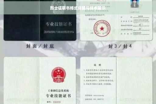 烈士证明书格式详解与样本展示
