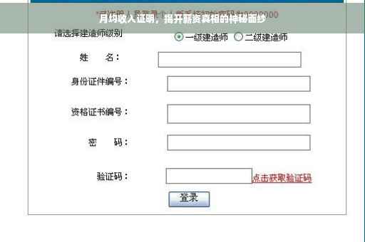 月均收入证明，揭开薪资真相的神秘面纱
