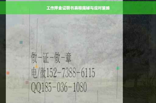 工作押金证明书真相揭秘与应对策略