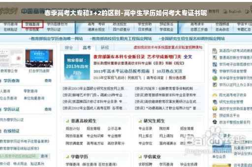 春季高考大专和3+2的区别-高中生学历如何考大专证书呢