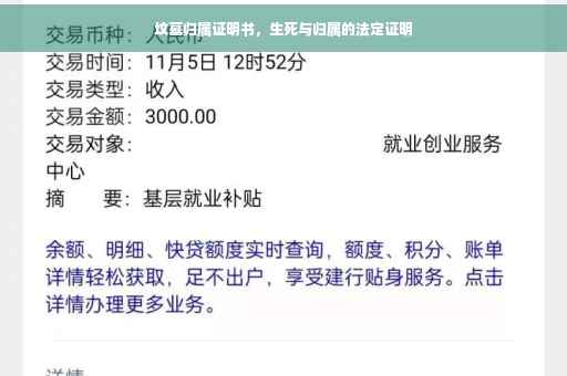 坟墓归属证明书，生死与归属的法定证明