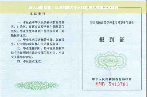 收入证明功能，双刃剑助力个人信用与社会发展双提升