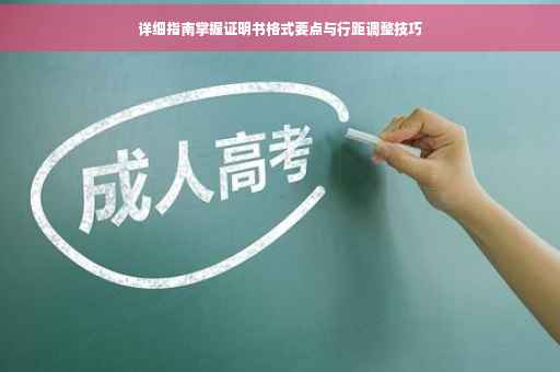 详细指南掌握证明书格式要点与行距调整技巧