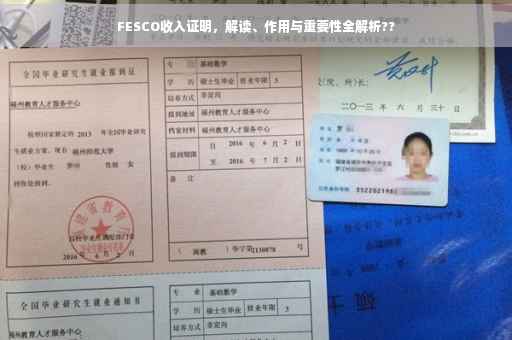 FESCO收入证明，解读、作用与重要性全解析??