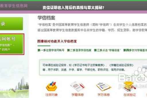 资信证明收入背后的真相与意义揭秘?