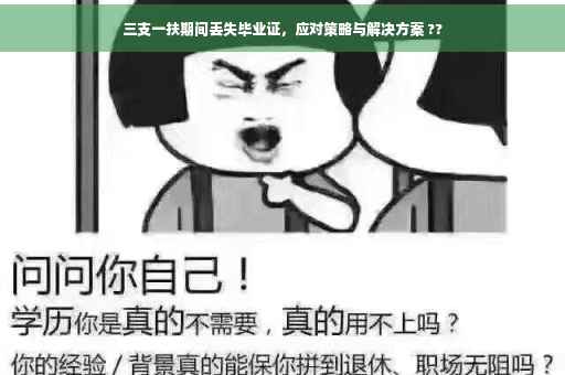 三支一扶期间丢失毕业证，应对策略与解决方案 ??